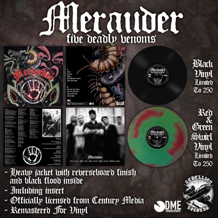 Merauder - Five Deadly Venoms LP (black vinyl, ltd/250) - Image 2